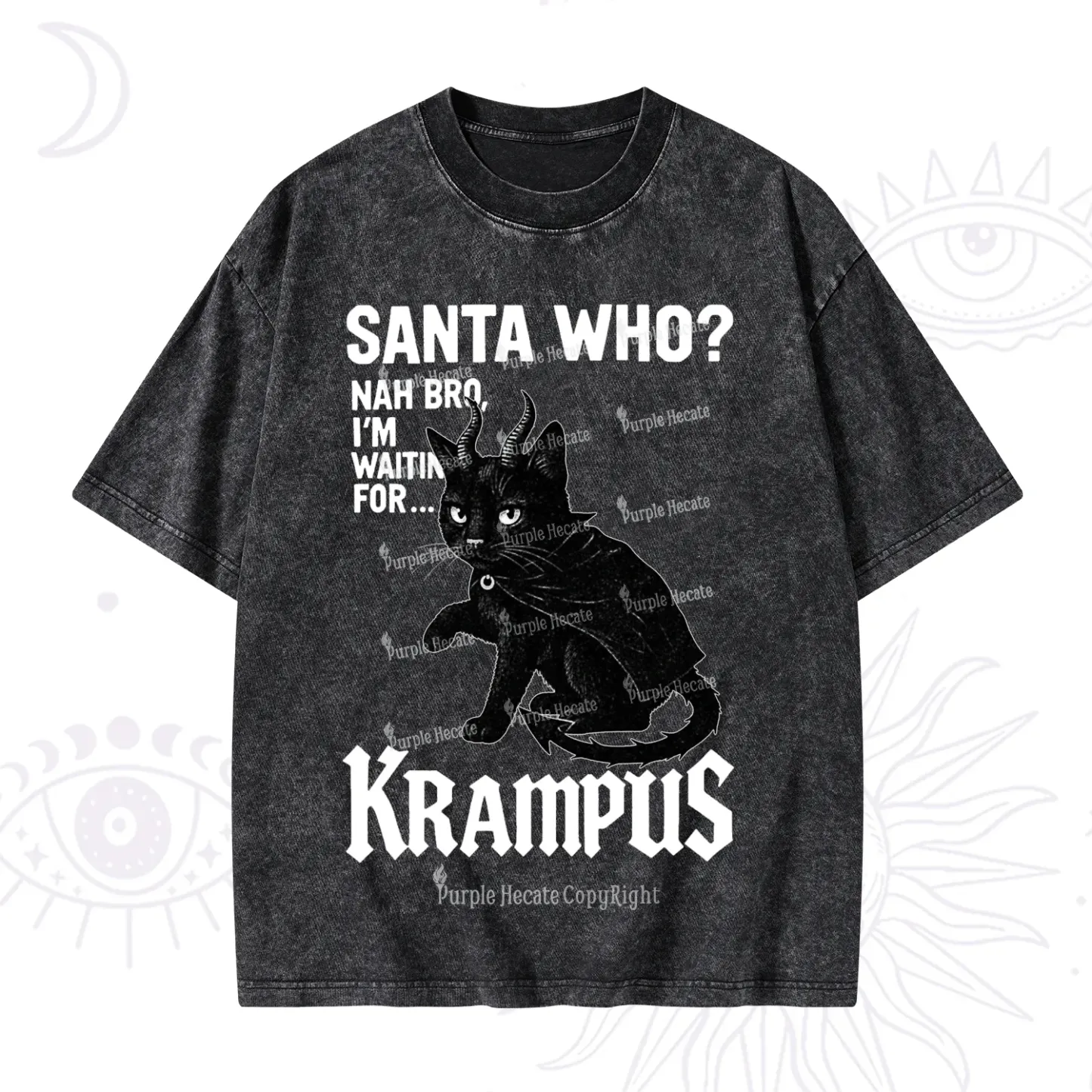 Purplehecate Santa Who? Nah Bro I'm Waiting for Krampus Christmas Wash