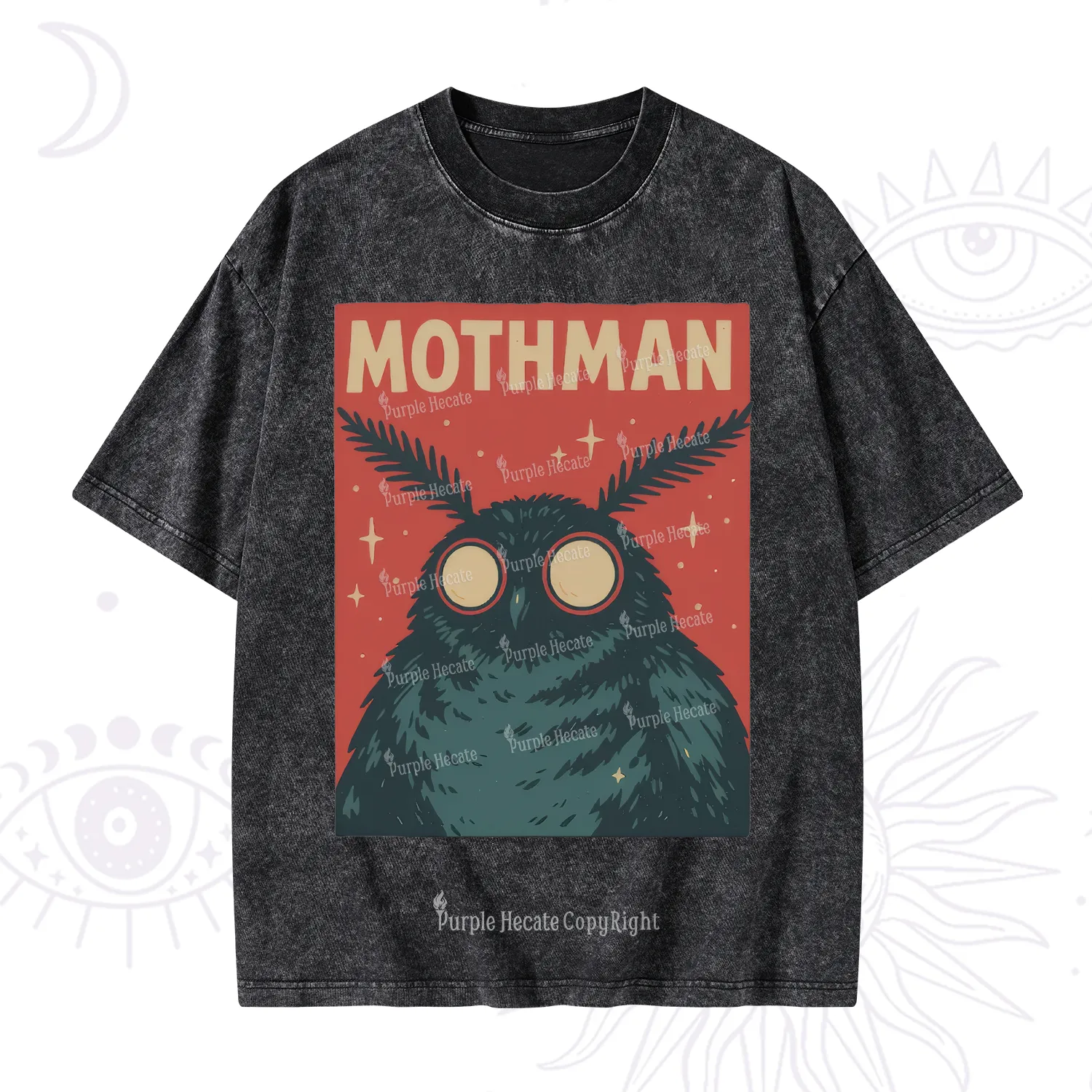 Purplehecate Mothman Washed T-Shirt