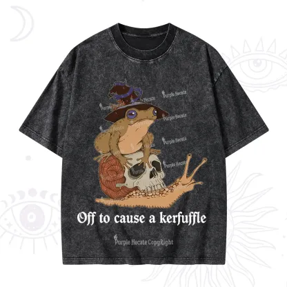 Purplehecate Off To Cause A Kerfuffle Washed T-Shirt