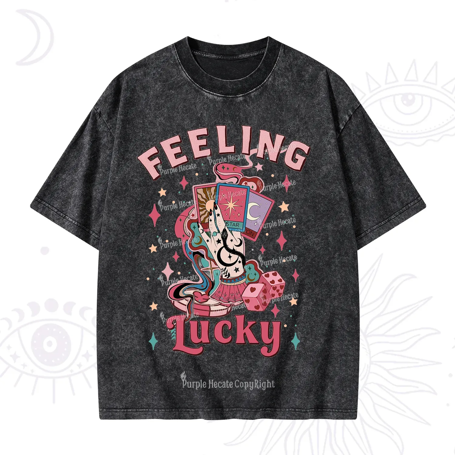 Purplehecate Feeling Lucky Valentine Washed T-Shirt