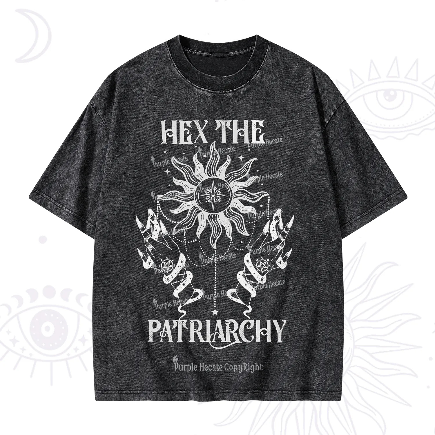Purplehecate Hex The Patriarchy Washed T-Shirt