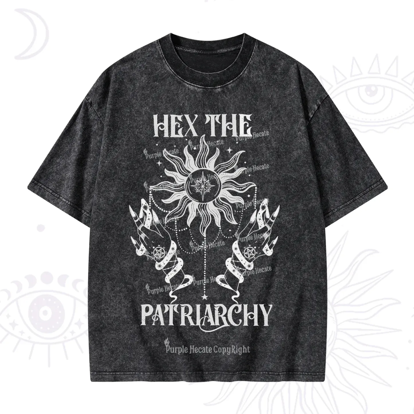 Purplehecate Hex The Patriarchy Washed T-Shirt