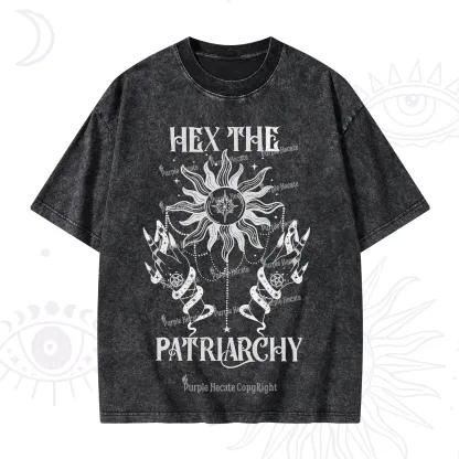 Purplehecate Hex The Patriarchy Washed T-Shirt