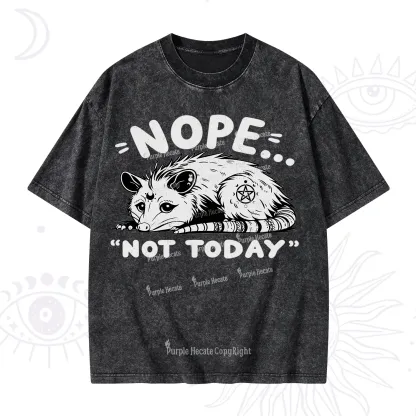 Purplehecate Not Today Possum Washed T-Shirt