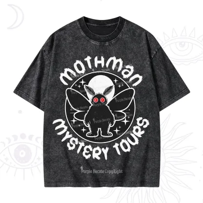 Purplehecate Mothman Mystery Tours Washed T-Shirt