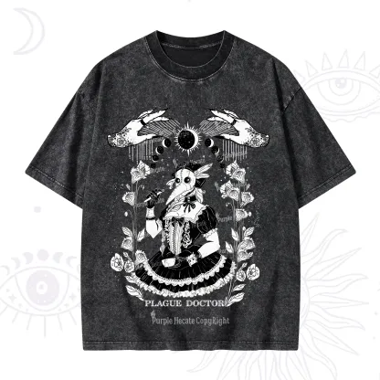 Purplehecate Plague Doctor Washed T-Shirt