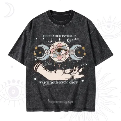 Purplehecate Trust Your Instincts Washed T-Shirt