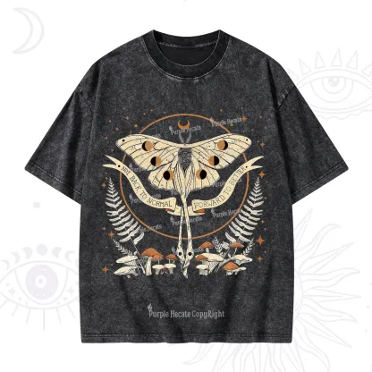 Purplehecate Celestial Moth Washed T-Shirt