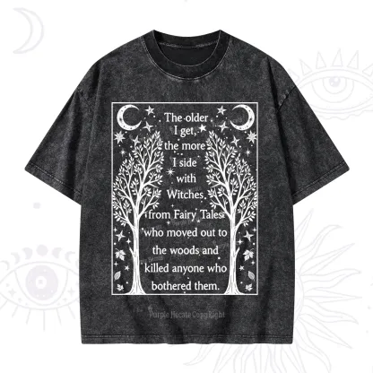 Purplehecate Side With Witches Washed T-Shirt