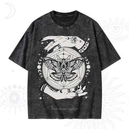 Purplehecate Alchemy Death Moth Washed T-Shirt