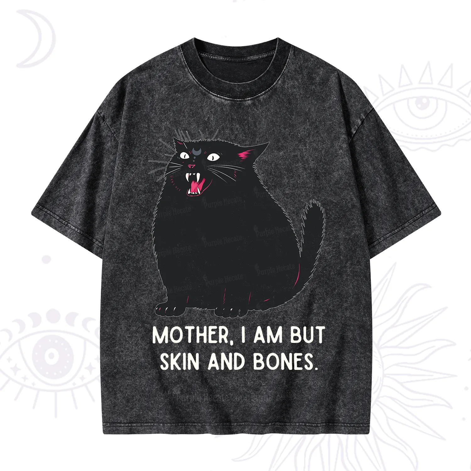 Purplehecate Mom I Am But Skin And Bones Washed T-Shirt