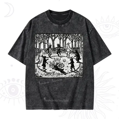 Purplehecate Woodland Rites of the Black Goat Washed T-Shirt