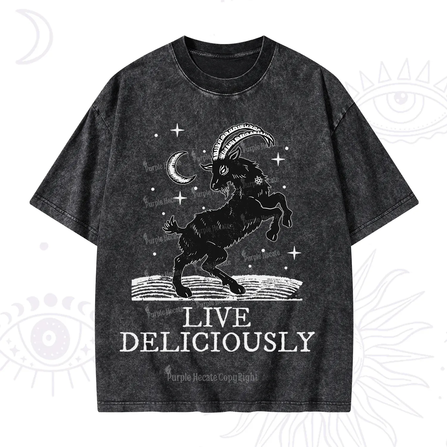 Purplehecate Live Deliciously Washed T-Shirt