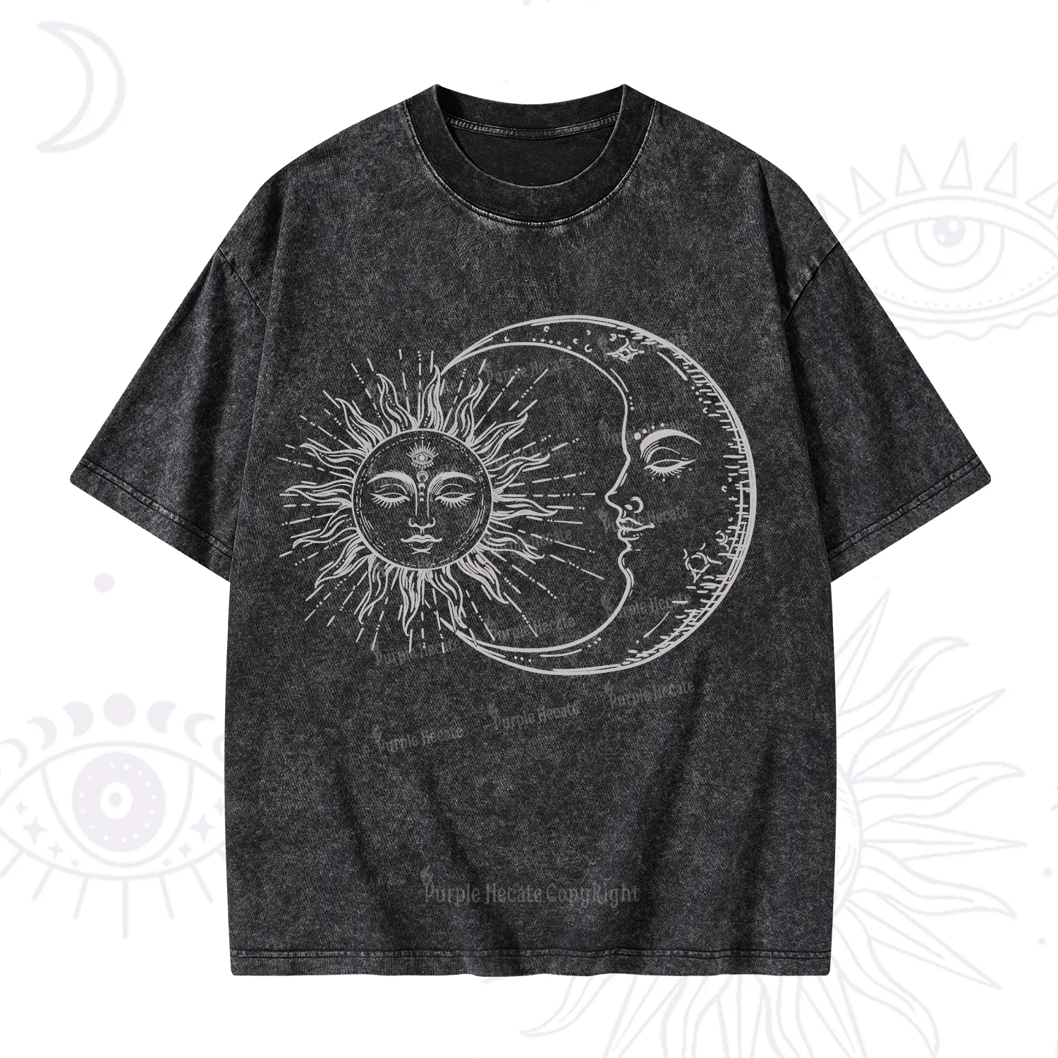 Purplehecate The Moon And The Sun Washed T-Shirt