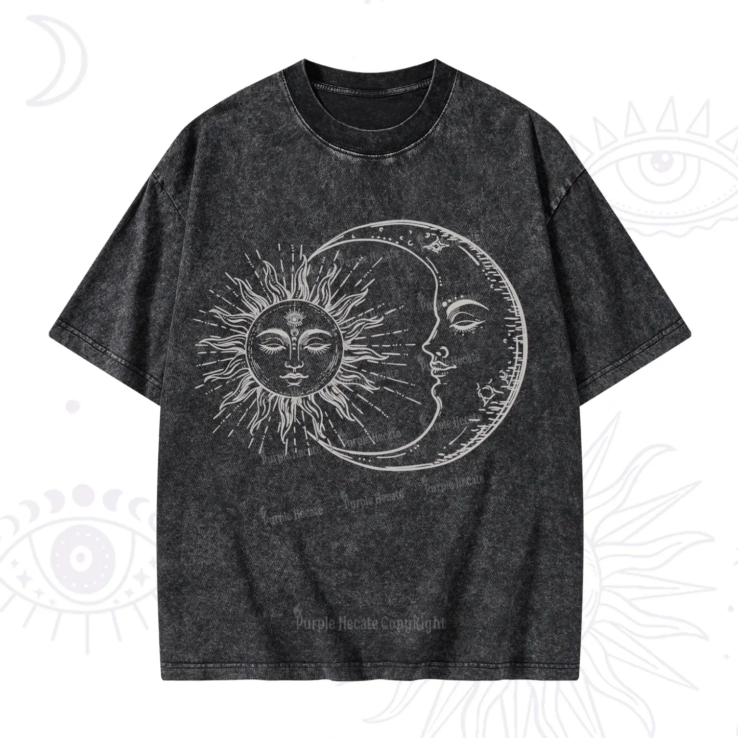 Purplehecate The Moon And The Sun Washed T-Shirt