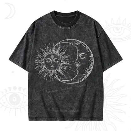 Purplehecate The Moon And The Sun Washed T-Shirt