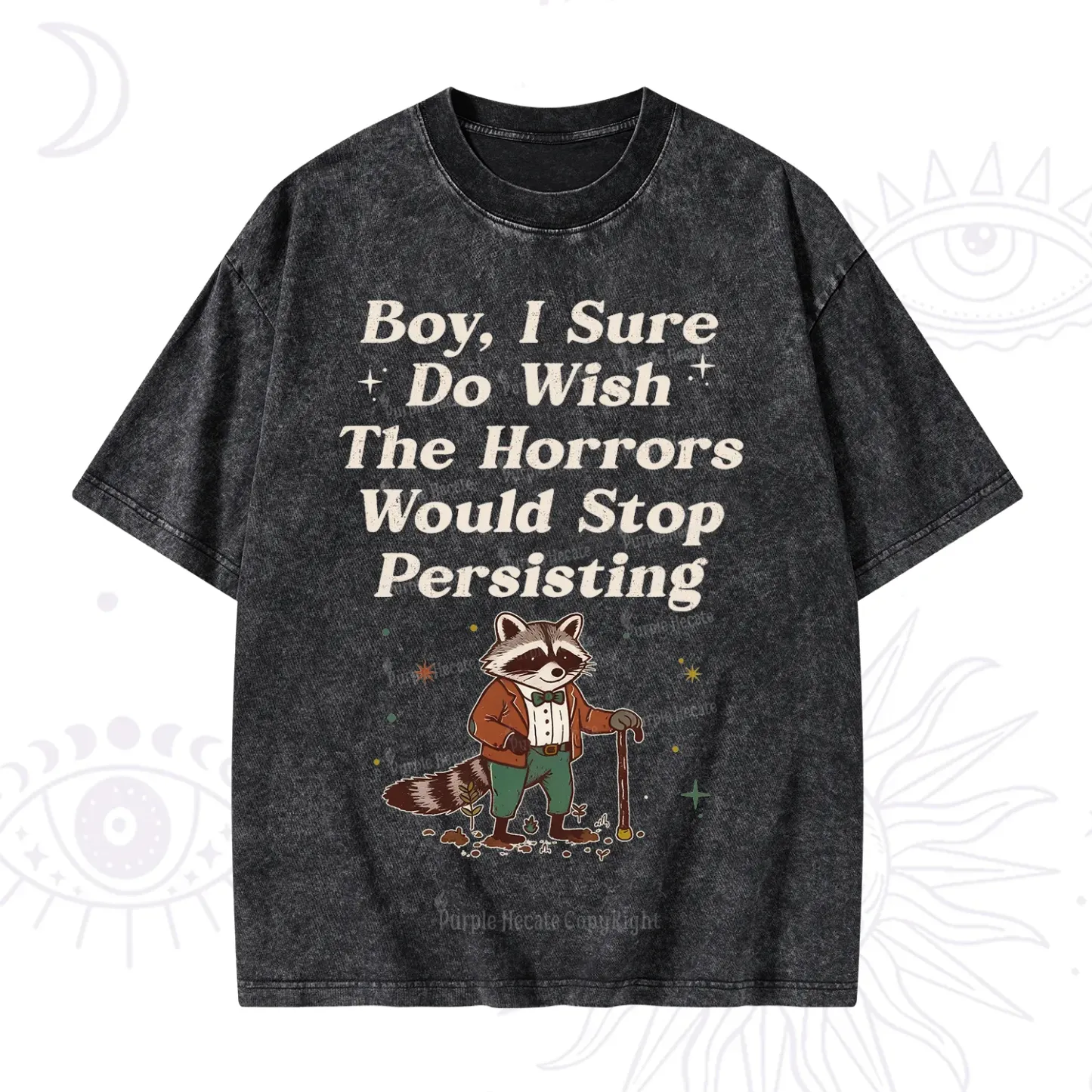 Purplehecate Raccoon Boy I Sure Do Wish The Horrors Would Stop Persist