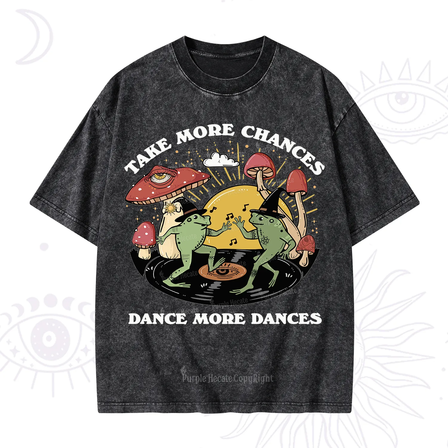 Purplehecate Dancing Frogs Washed T-Shirt