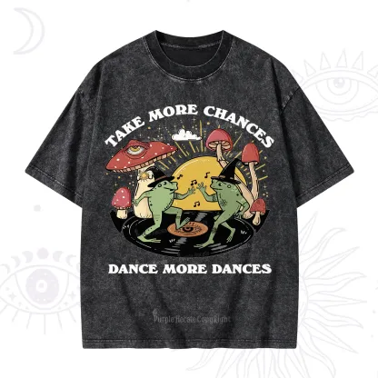 Purplehecate Dancing Frogs Washed T-Shirt