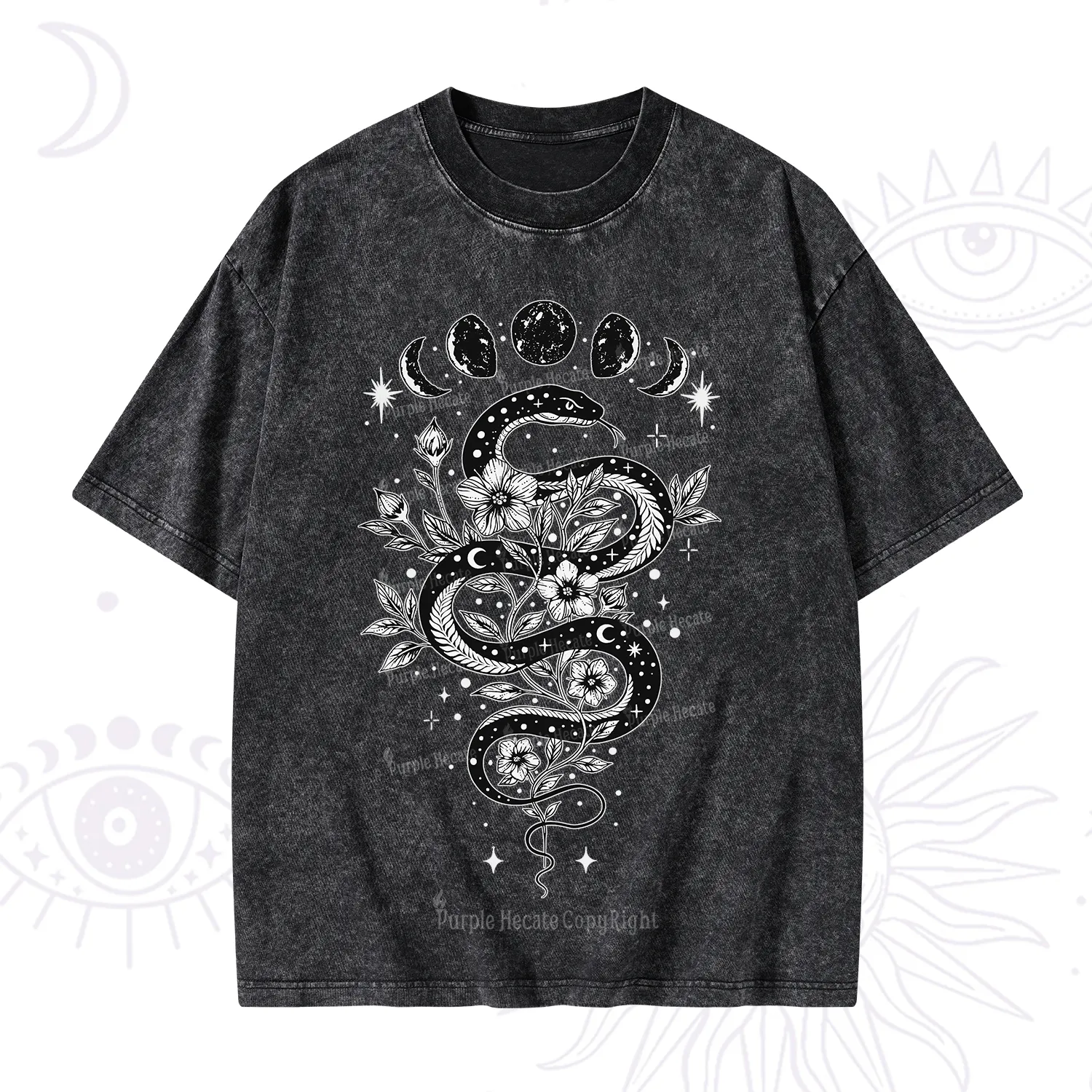 Purplehecate Serpent Spell Washed T-Shirt