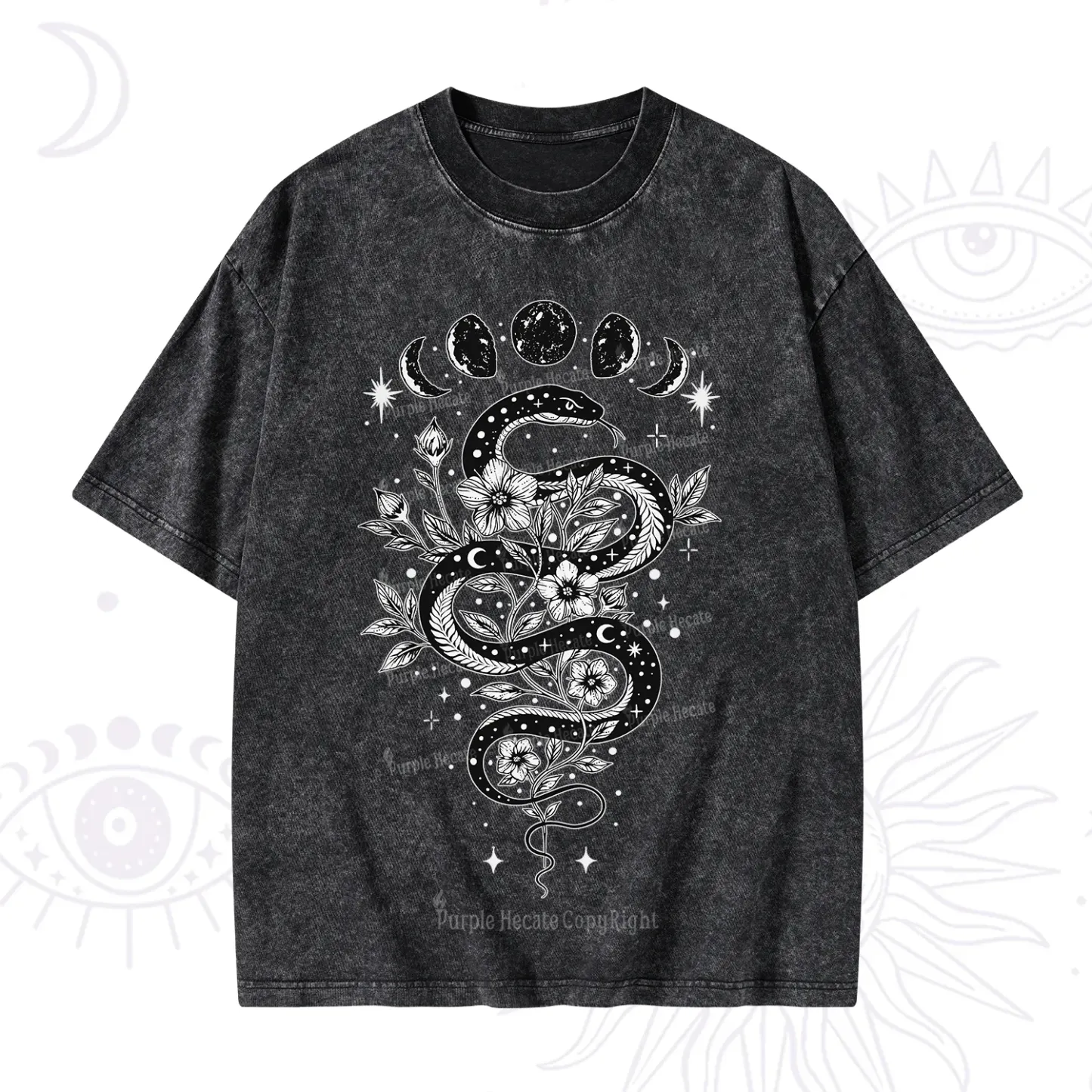 Purplehecate Serpent Spell Washed T-Shirt