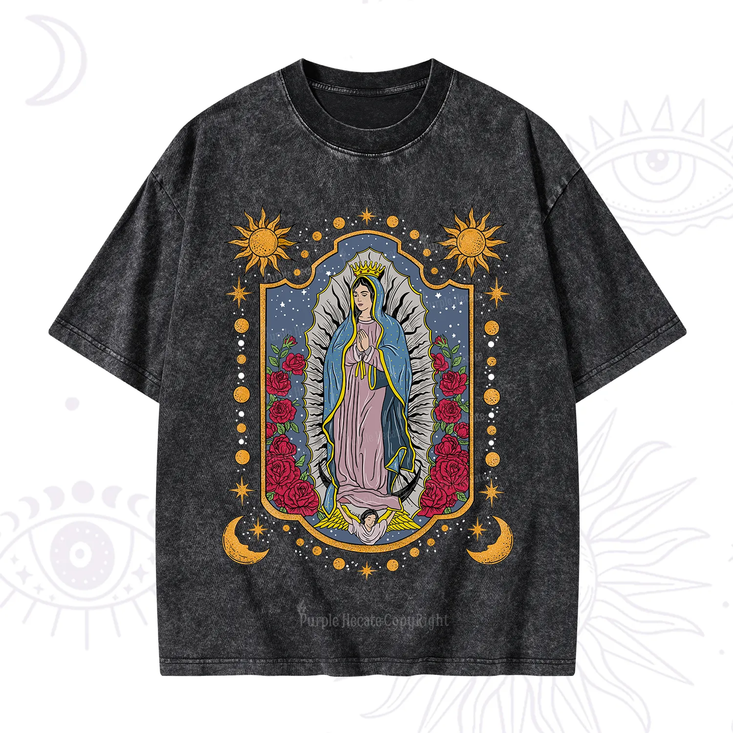 Purplehecate Our Lady of Guadalupe Washed T-Shirt