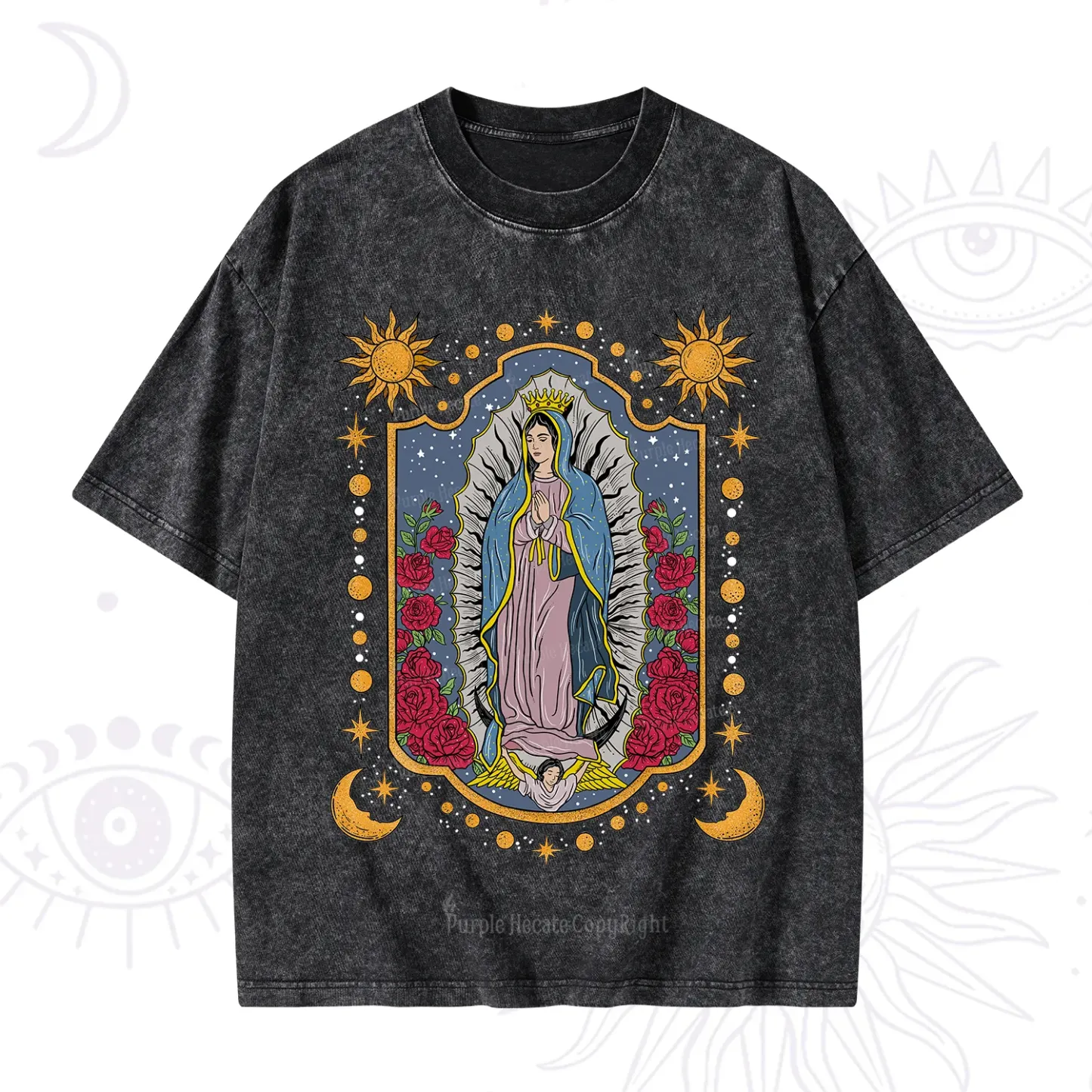 Purplehecate Our Lady of Guadalupe Washed T-Shirt