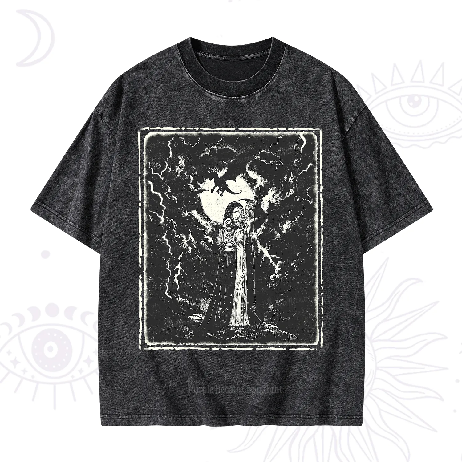 Purplehecate Witches of the Lightning Veil Washed T-Shirt