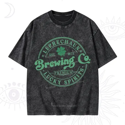 Purplehecate Leprechaun Brewing Co Washed T-Shirt