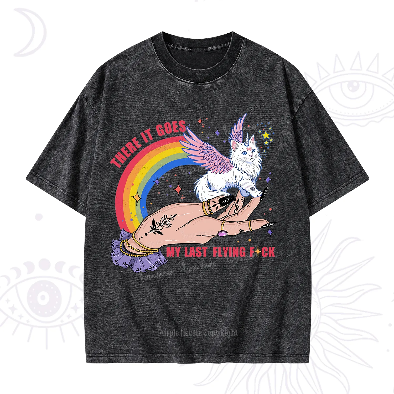 Purplehecate There It Goes My Last Flying F*ck Washed T-Shirt