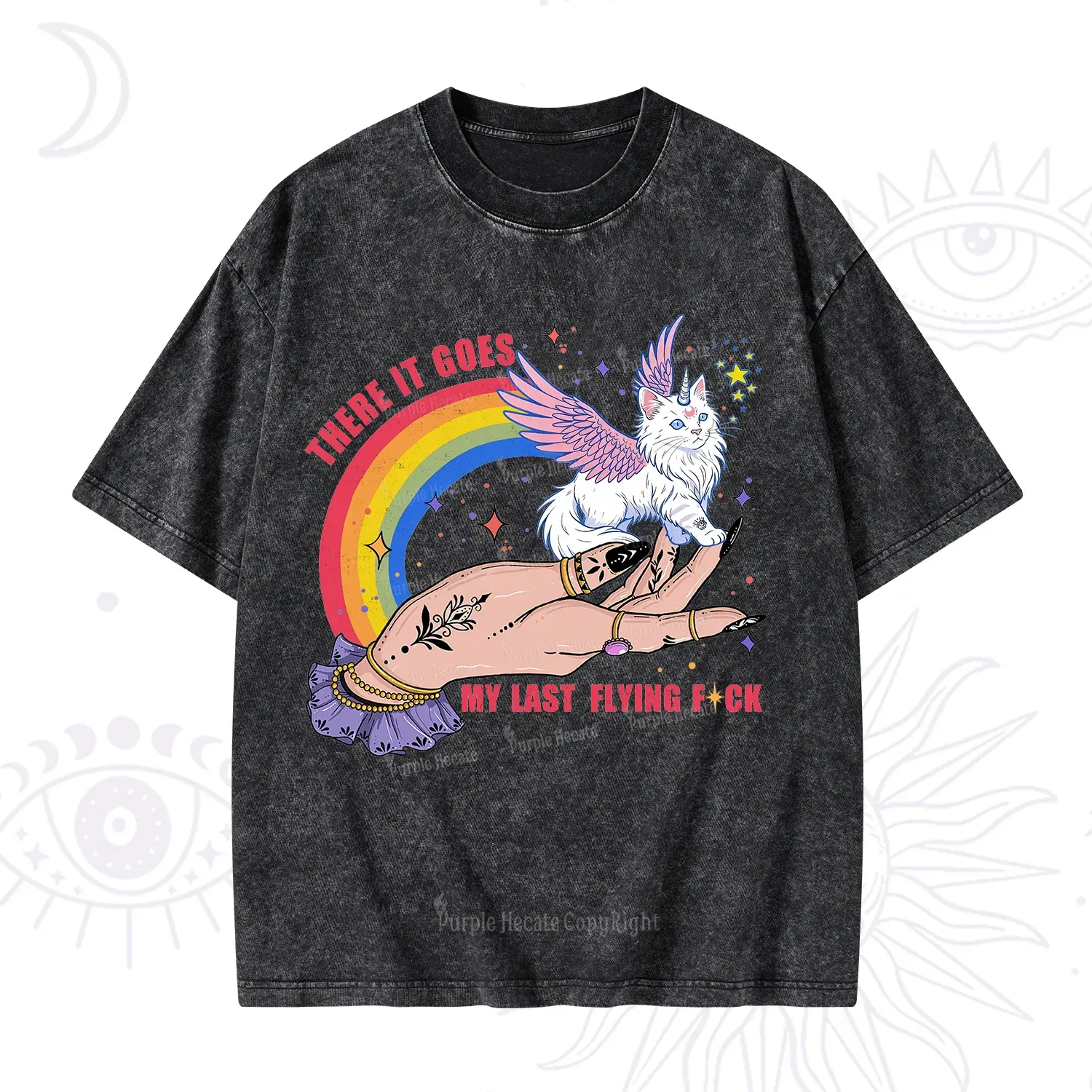 Purplehecate There It Goes My Last Flying F*ck Washed T-Shirt