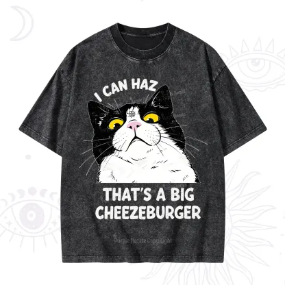 Purplehecate I Can Haz That's A Big Cheezeburger Washed T-Shirt