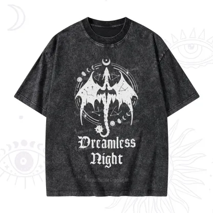 Purplehecate Dreamless Night Dragon Washed T-Shirt
