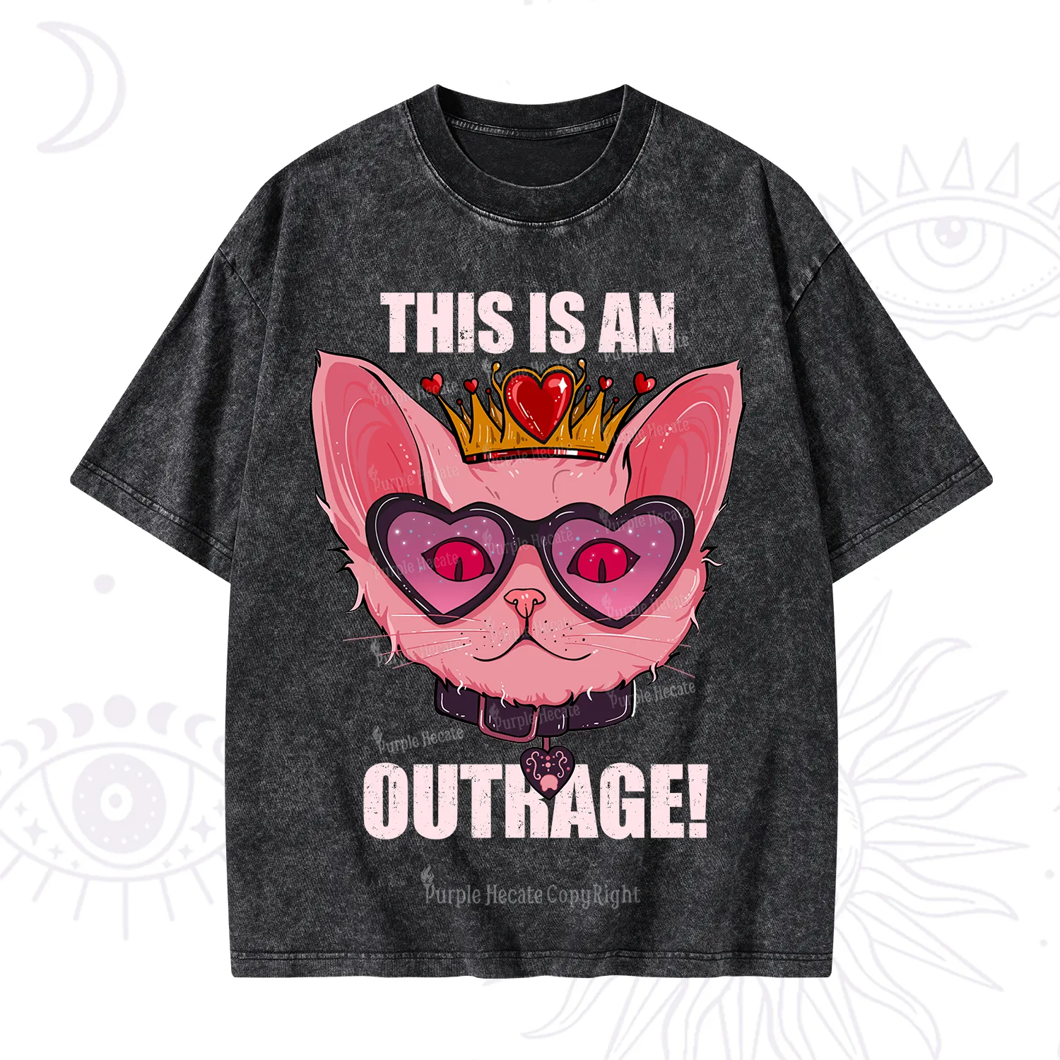 Purplehecate This is an Outrage Washed T-Shirt