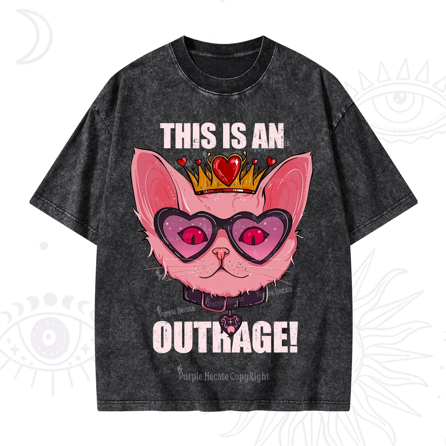 Purplehecate This is an Outrage Washed T-Shirt
