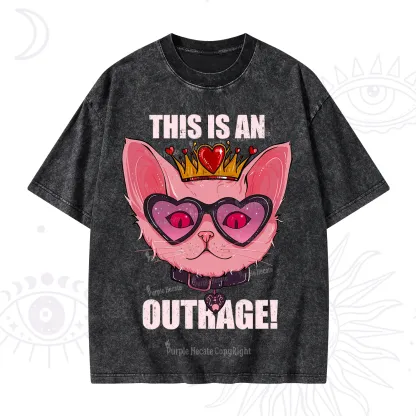 Purplehecate This is an Outrage Washed T-Shirt