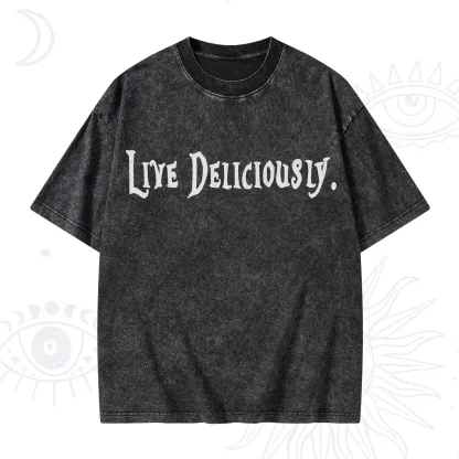 Purplehecate Live Deliciously Washed T-Shirt