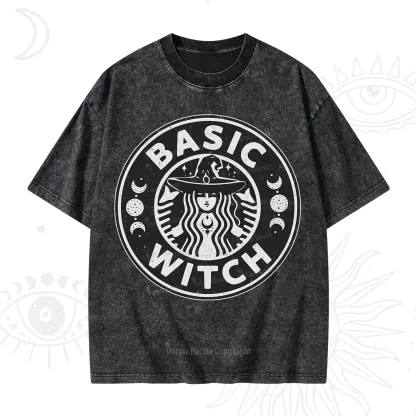 Purplehecate Basic Witch Washed T-Shirt