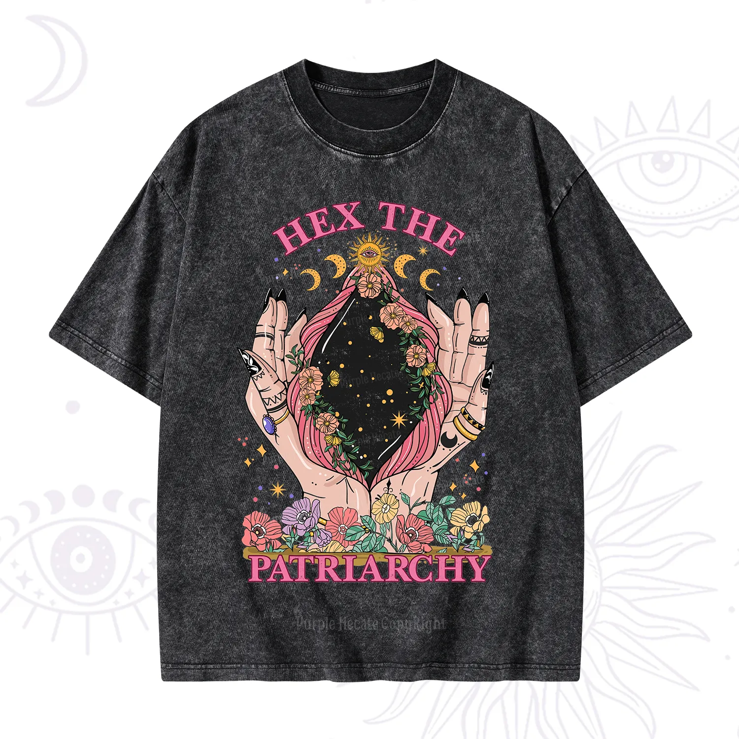 Purplehecate Hex The Patriarchy Washed T-Shirt