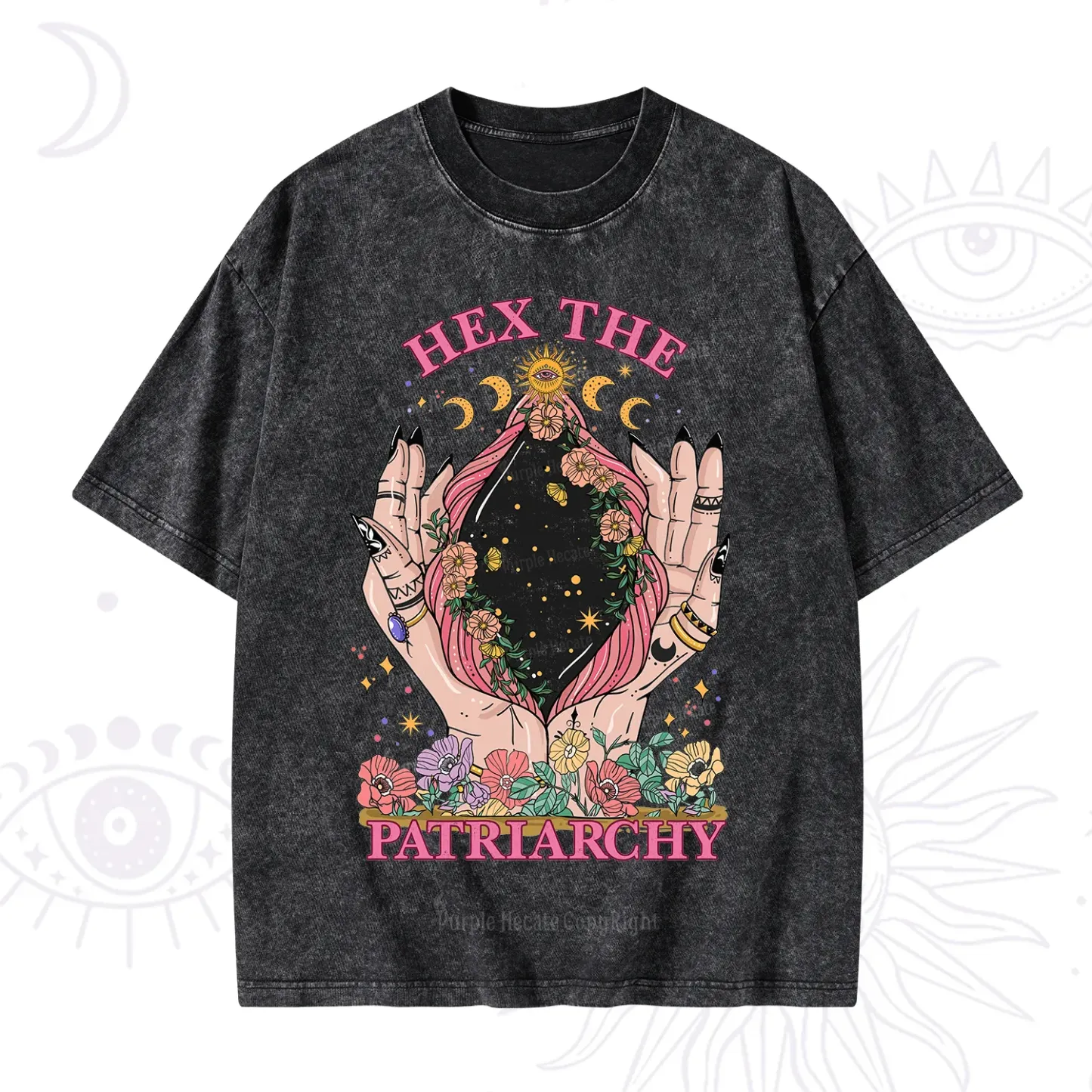 Purplehecate Hex The Patriarchy Washed T-Shirt