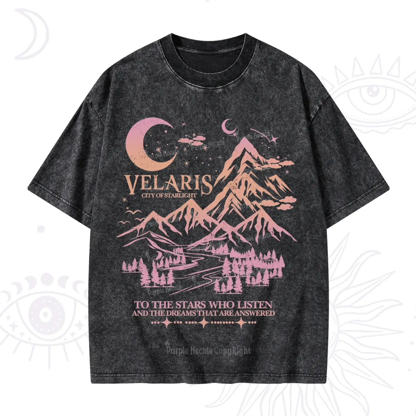 Purplehecate Echoes of the Hidden City Washed T-Shirt