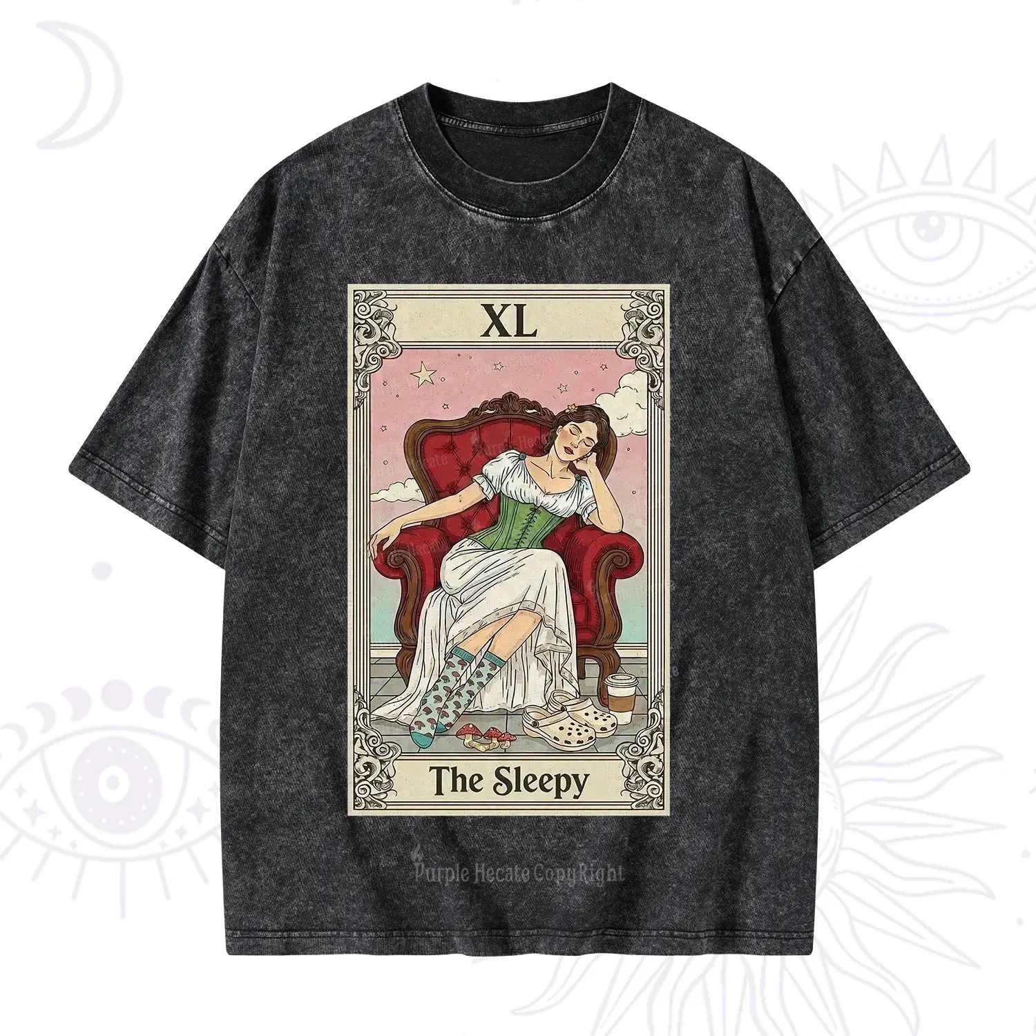 Purplehecate The Sleepy Tarot Washed T-Shirt