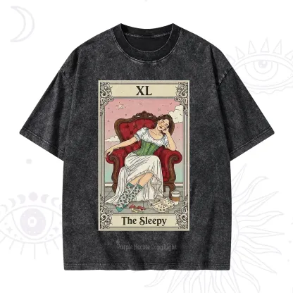 Purplehecate The Sleepy Tarot Washed T-Shirt