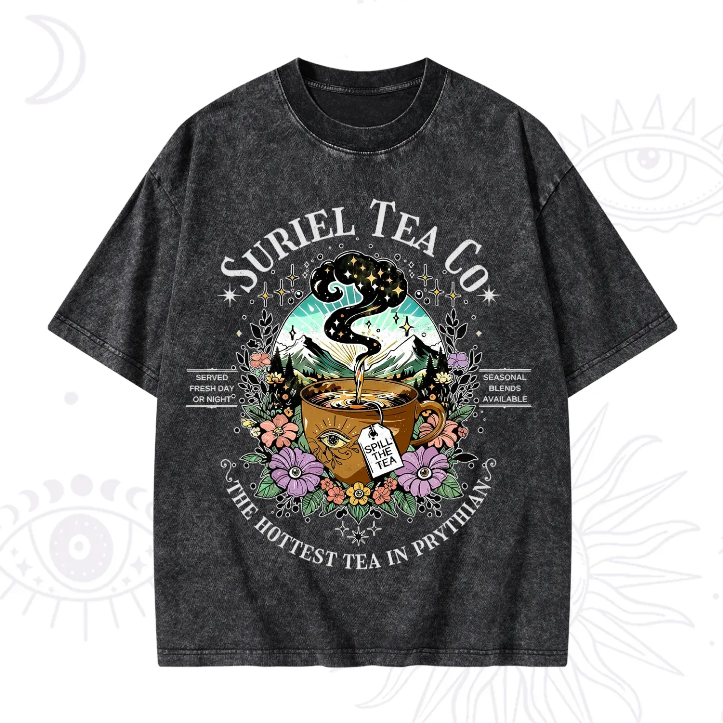 Purplehecate The Forest Tea Oracle Washed T-Shirt