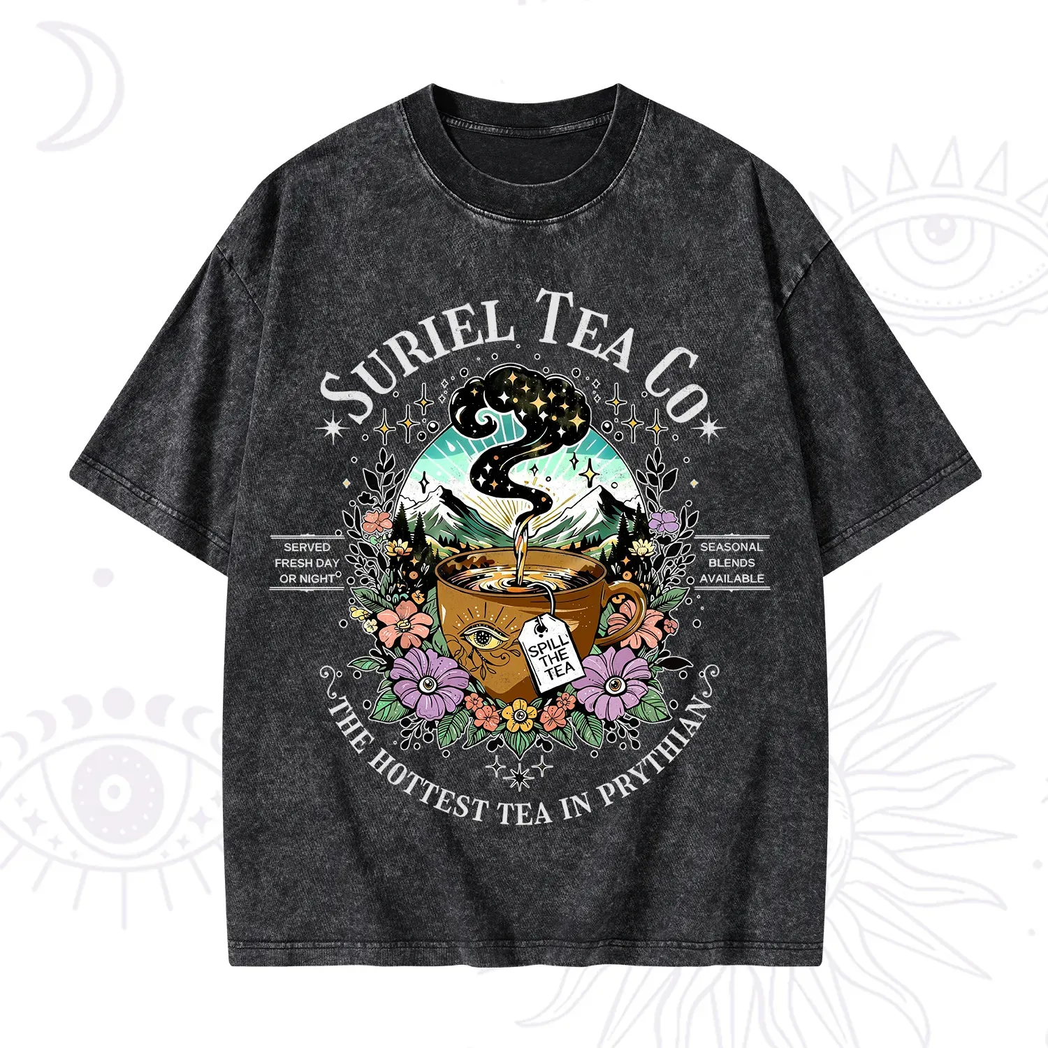 Purplehecate The Forest Tea Oracle Washed T-Shirt