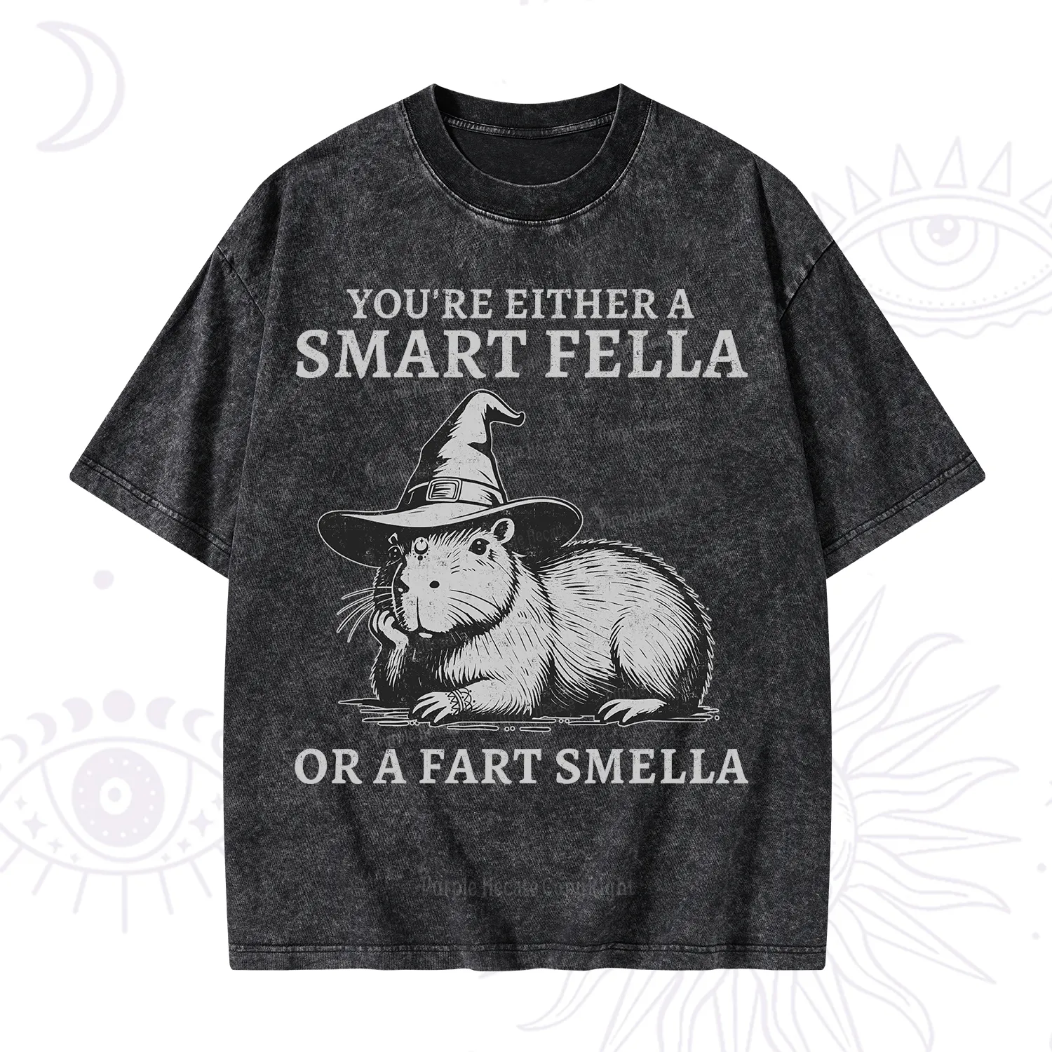 Purplehecate You're Either A Smart Fella or a Smart Fella Washed T-Shirt
