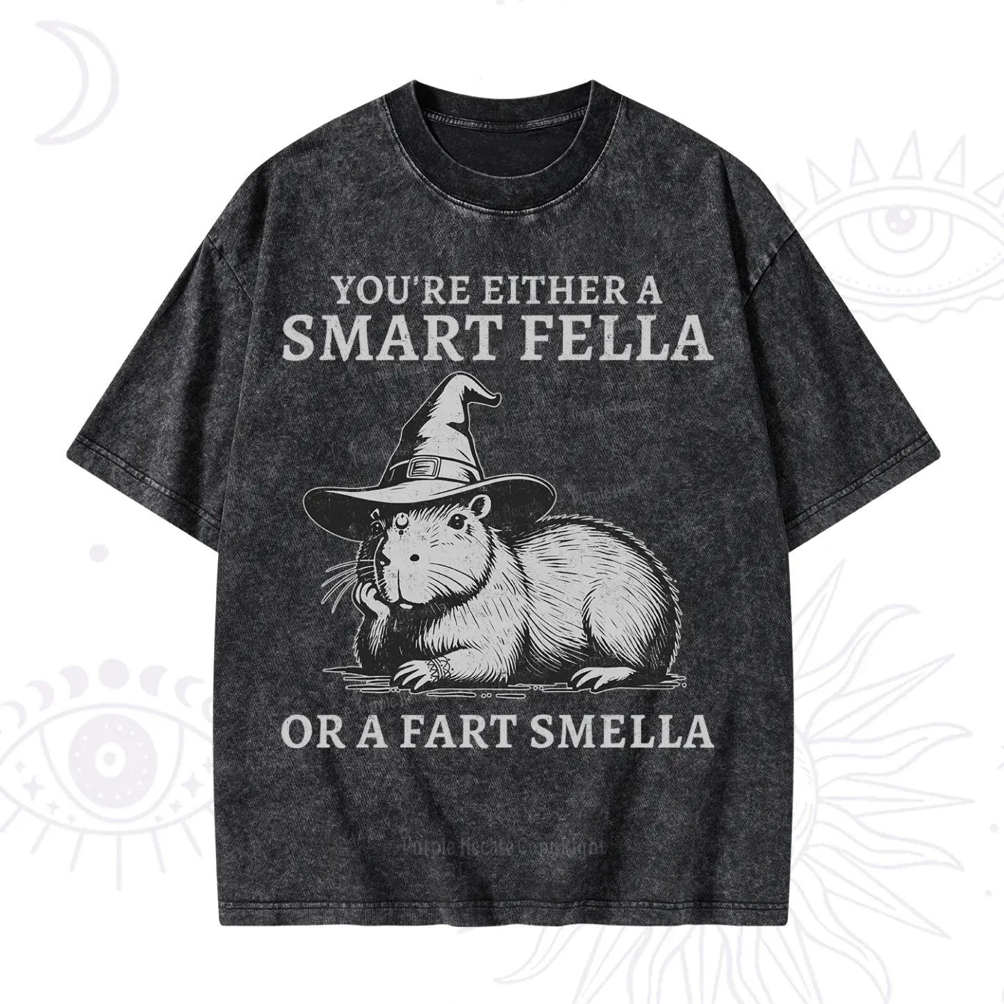 Purplehecate You're Either A Smart Fella or a Smart Fella Washed T-Shirt