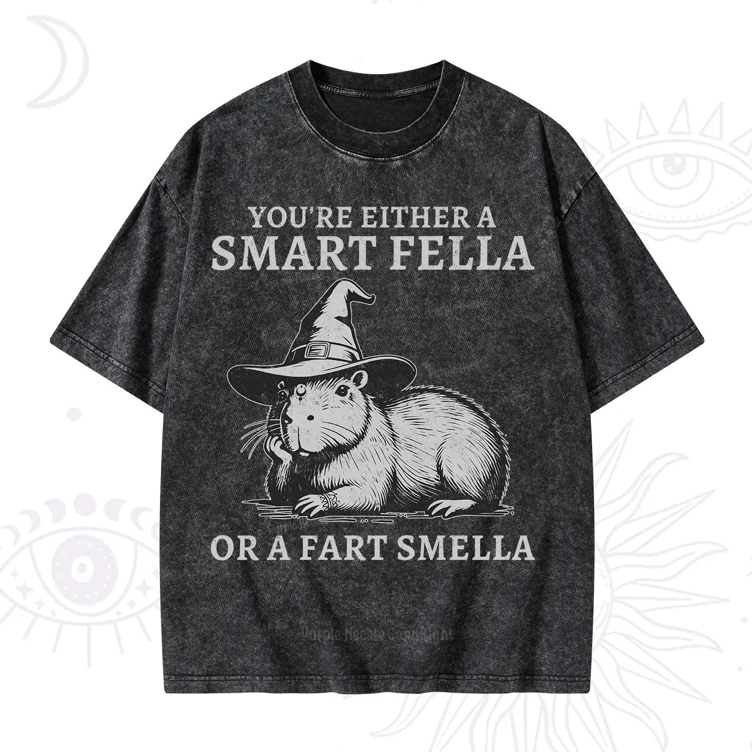 Purplehecate You're Either A Smart Fella or a Smart Fella Washed T-Shirt