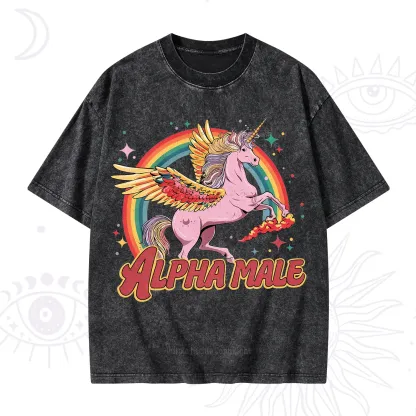 Purplehecate Alpha Male Washed T-Shirt
