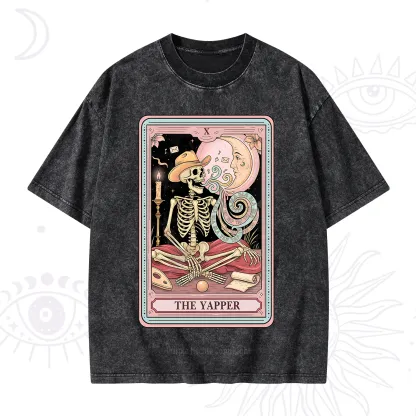 Purplehecate The Skeleton Yapper Tarot Washed T-Shirt